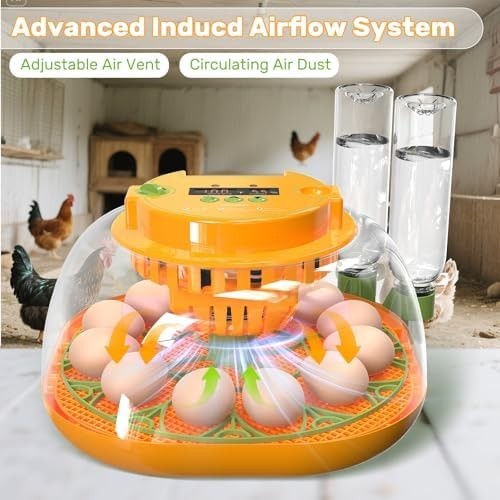 Incubators for Hatching Eggs, Egg Incubator with Automatic Egg Turning and Humid