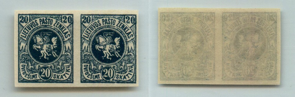 Lithuania 🇱🇹 1919 SC 42 MNH imperf pair. rtb6953