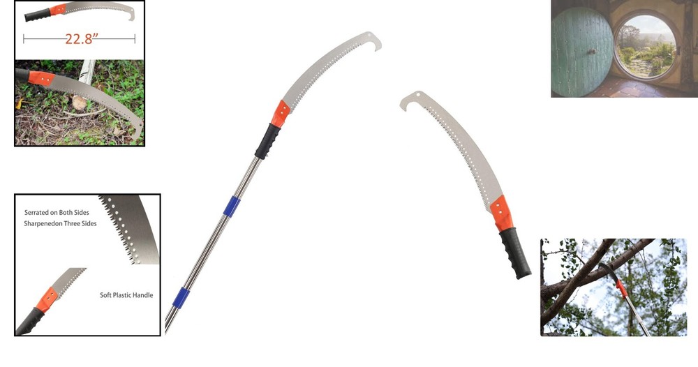 14FT Adjustable Pole Saw for Effortless Tree Trimming and Pruning, Manual Design