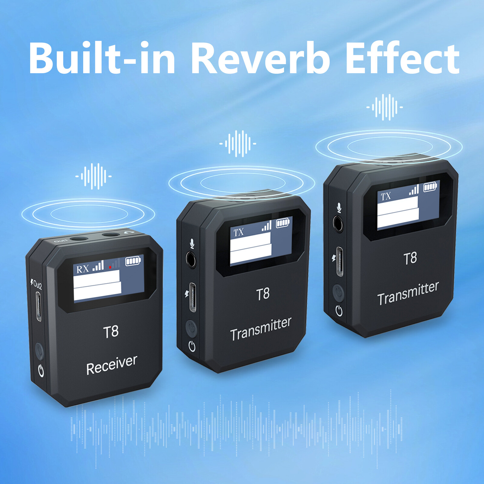 Wireless Lavalier Microphone System Lapel Mic for DSLR Camera Tablet Phone Vlog