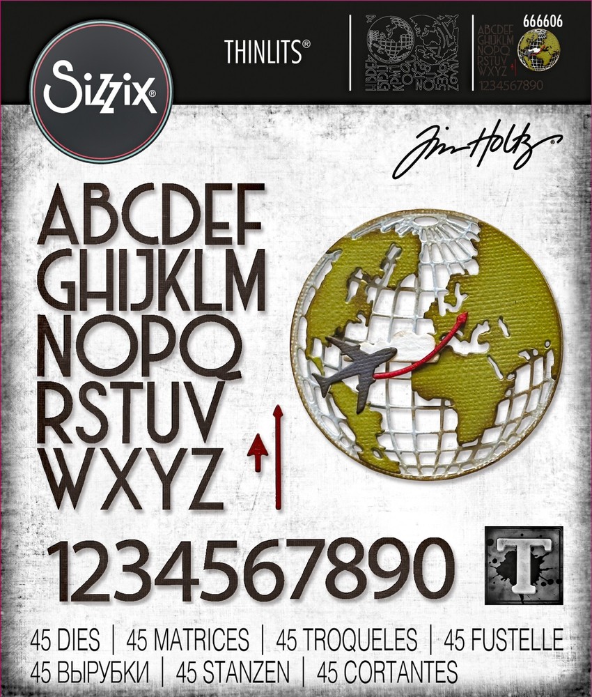 Sizzix Thinlits 29pc Vault World Travel #666606 Retail $20.99 by Tim Holtz