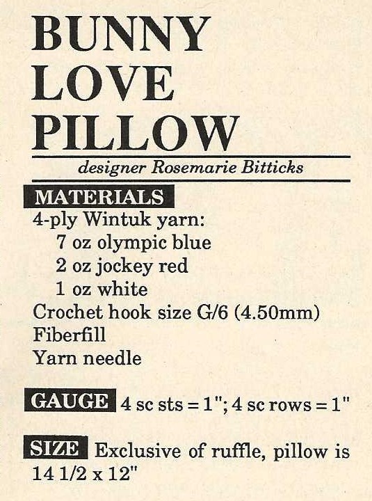 Pillow set ( 2 patterns) (#348-32B) vintage crochet pattern