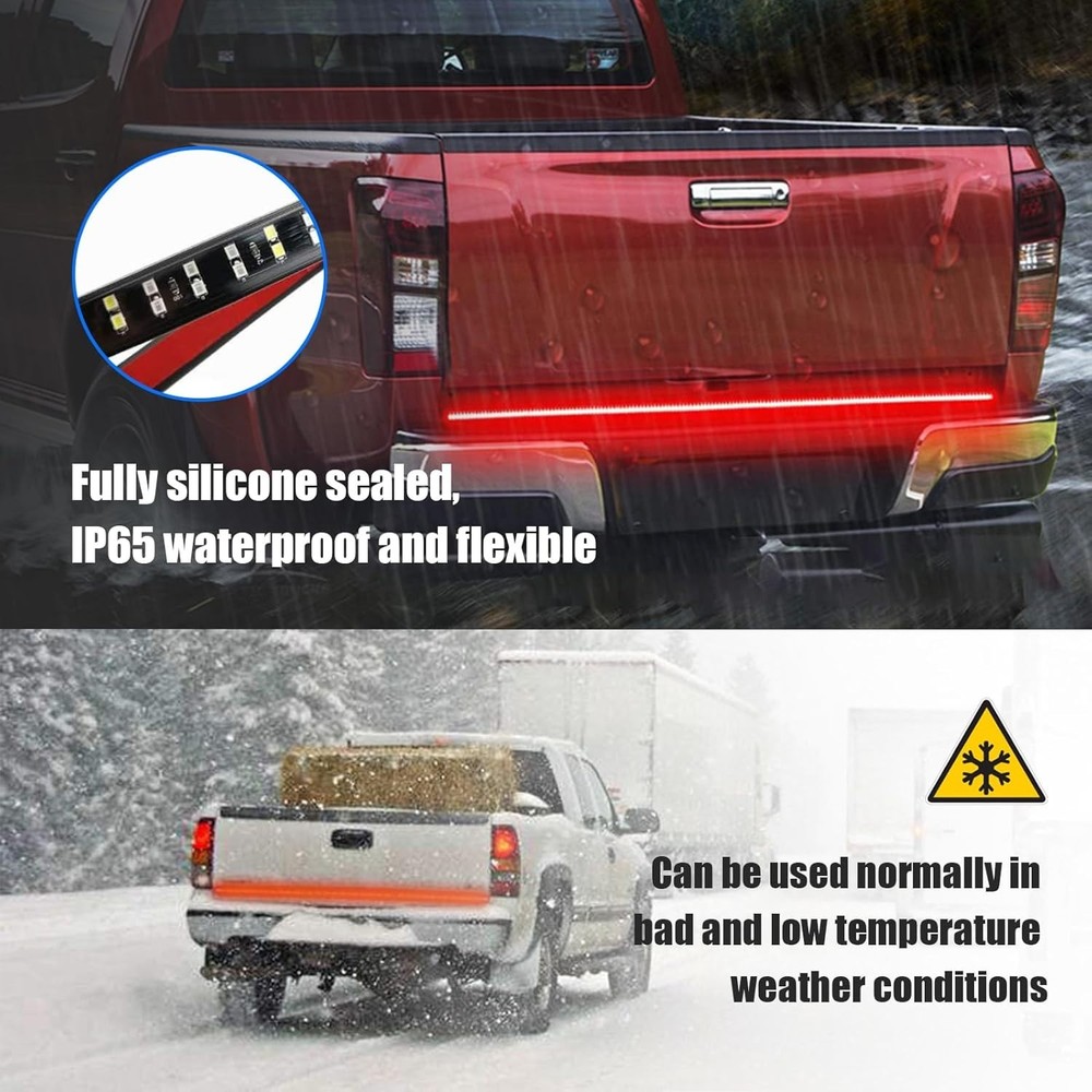 Bright & Durable 48" Double Row LED Tailgate Light Bar for Enhanced Visibility