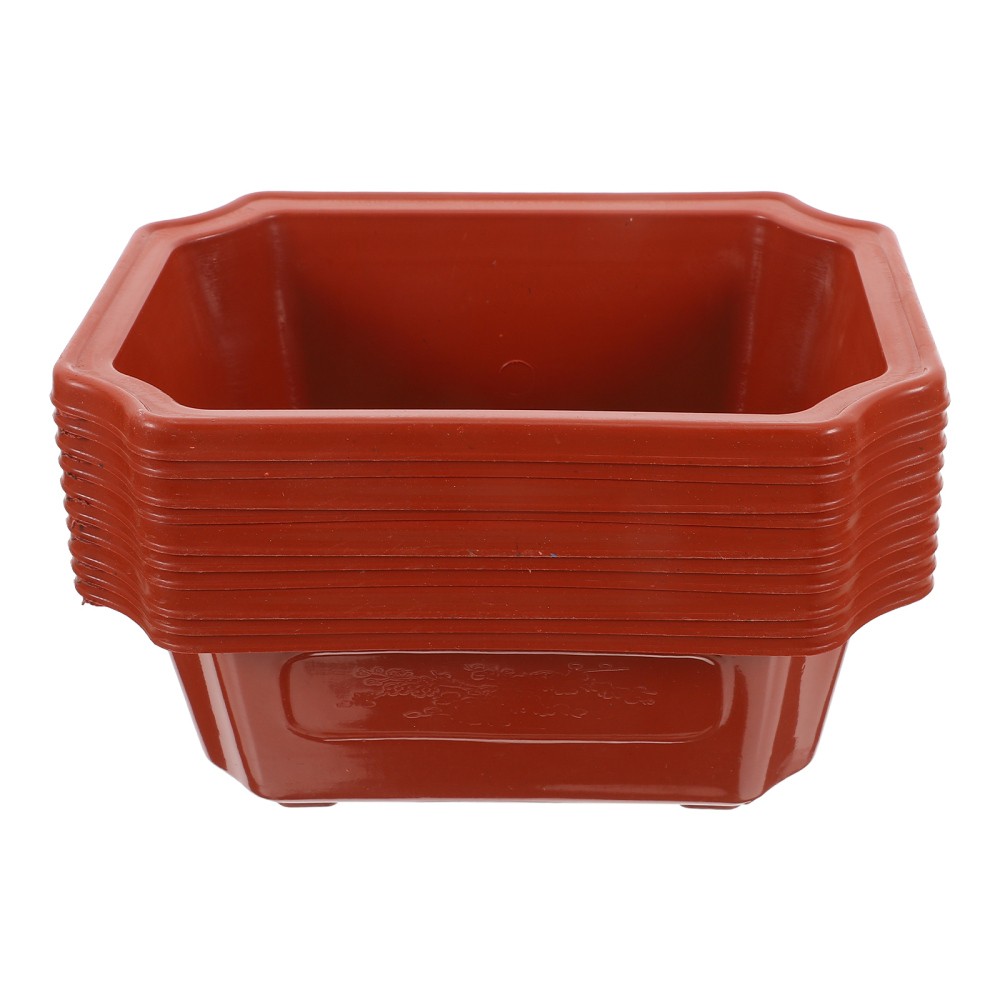10 Pcs Ceramic Pot Bonsai Office Plastic Training Pots Large Planter Patio