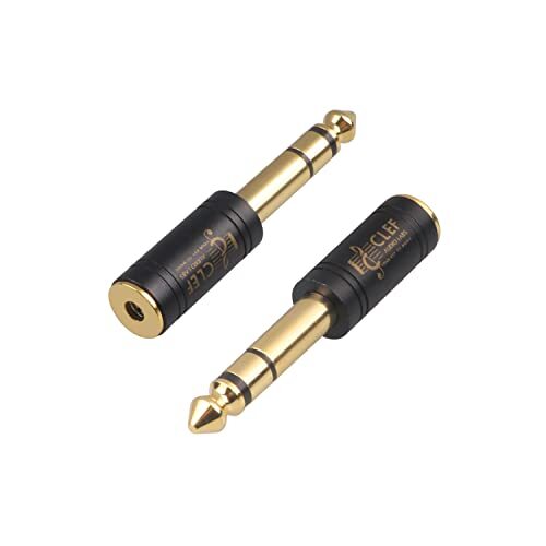 Clef Audio Lab6.35mm Male to 3.5mm Female Stereo TRS Headphone Adapter-2-Pack