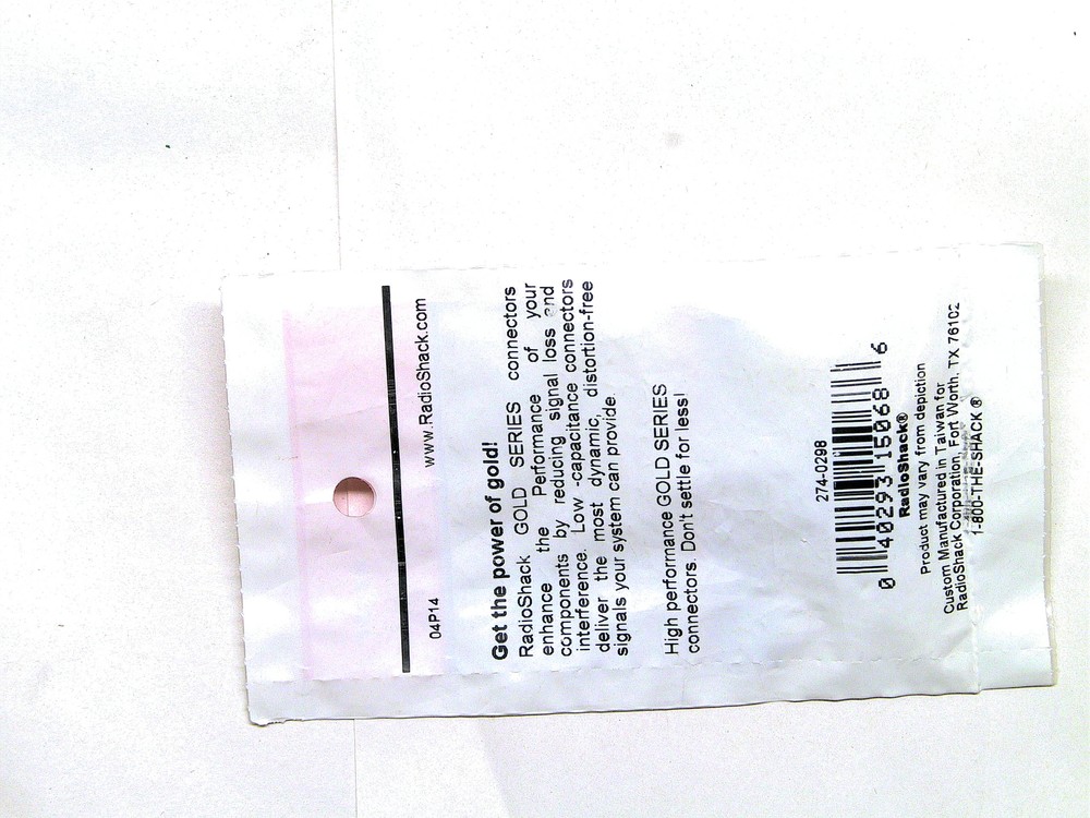Radioshack Replacement Right-angle 3/32-inch Stereo Headset Plug - Catalog №: 27