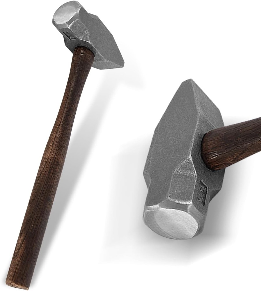 4LB Blacksmith Handmade Forge Hammer for Farrier, Knife Maker,Blacksmith Forging