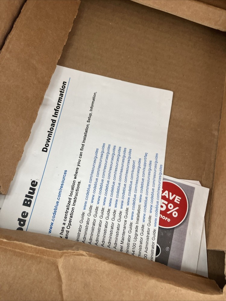 Code Blue IP5000 Code Full Duplex Phone Intercom Ships Fast New