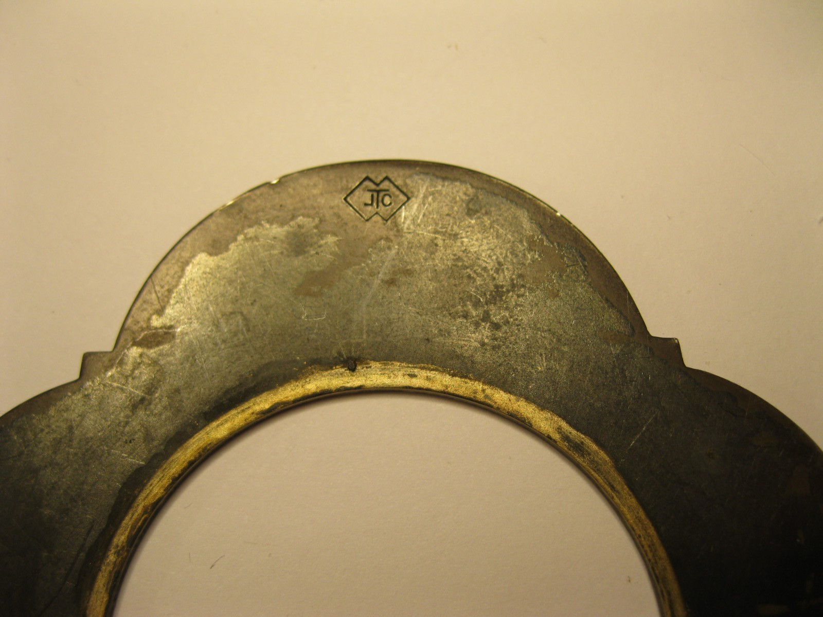 JAEGER-LeCOULTRE STERLING SILVER & ENAMEL MANTEL CLOCK FACE! BY GENEVA CLOCK CO.