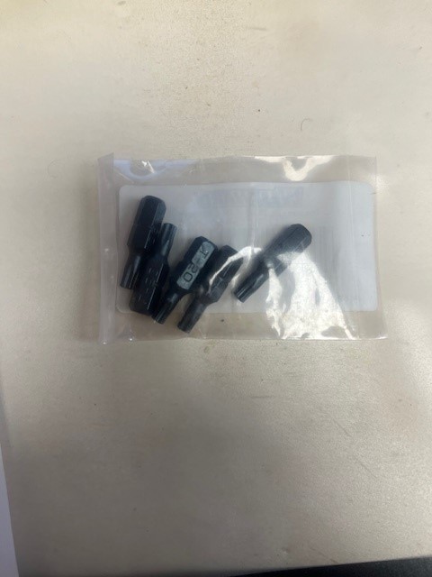 WESTWARD Insert Bit: Insert Bit, T20 Bit Size, Imperial, Torx® Head, T20 Bit Ind