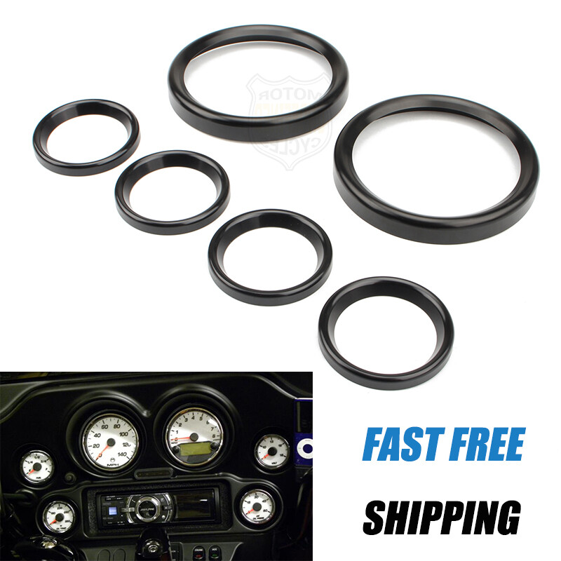 Instrument Board Gauge Bezels For Harley Touring Electra Street Tri Glide 96-13