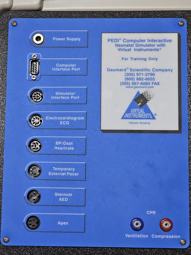 Guamard PEDI Computer Interactive Neonatal Simulator W Virtual Instruments