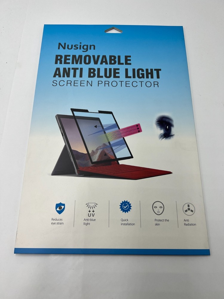 (QTY 3) NUSIGN Anti Blue Light Removable Screen Protector Silicone Plastic Matte