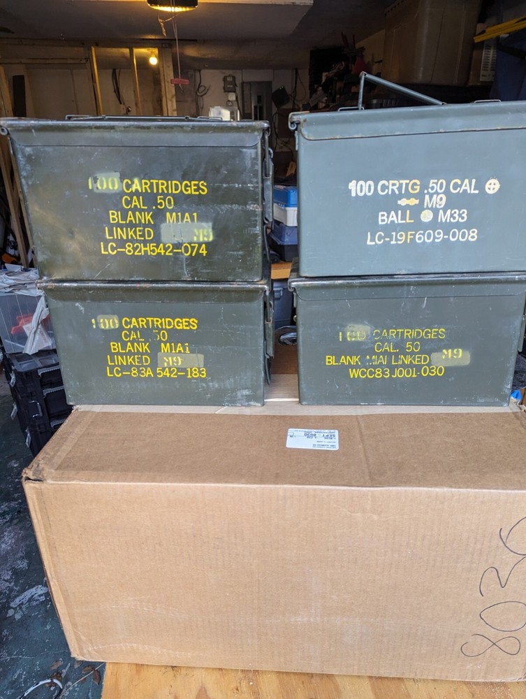 50 cal military metal ammo box