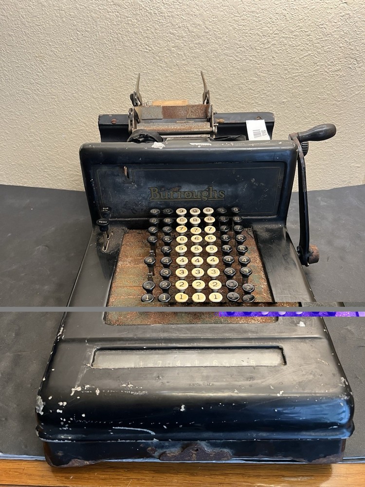 Burroughs Vintage Mechanical Adding Machine Calculator Arithmometer