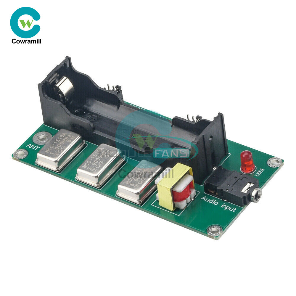 3Channels AM Transmitter 1MHz 3MHz 5MHz Finished Board w/ Antenna & Audio Cable