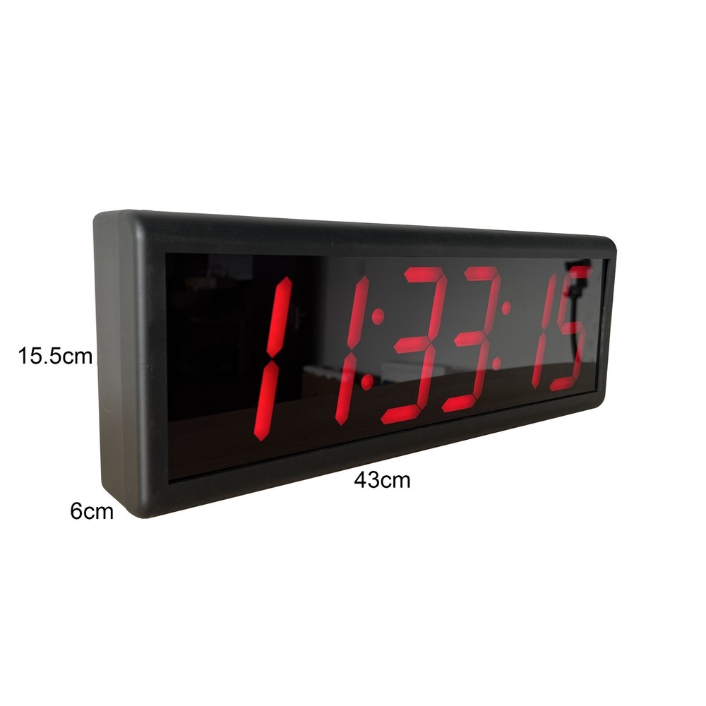 4" x 6 Digit IP PoE Clock for Office, Network Synchronized, Automatic DTS Reset