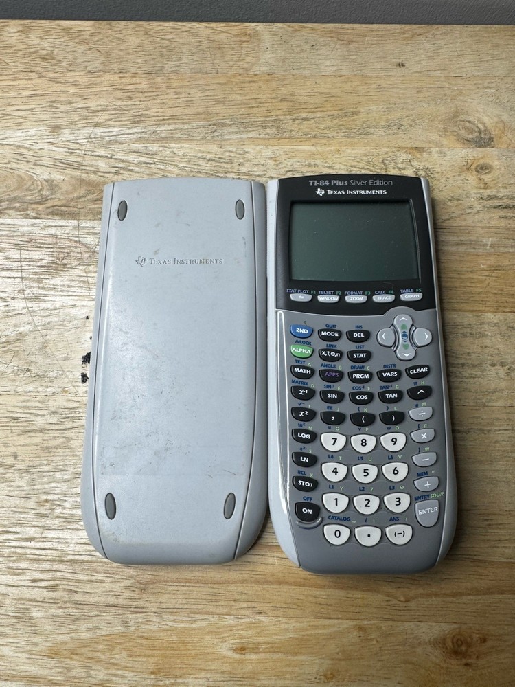 Texas Instruments TI-84 Plus Silver Edition Graphing Calculator Tested Gray