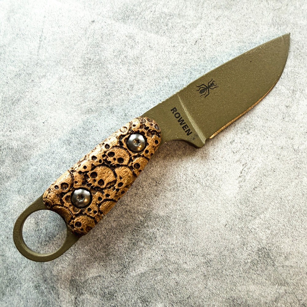 Cryptkeeper scales compatible with ESEE Izula knife Walnut