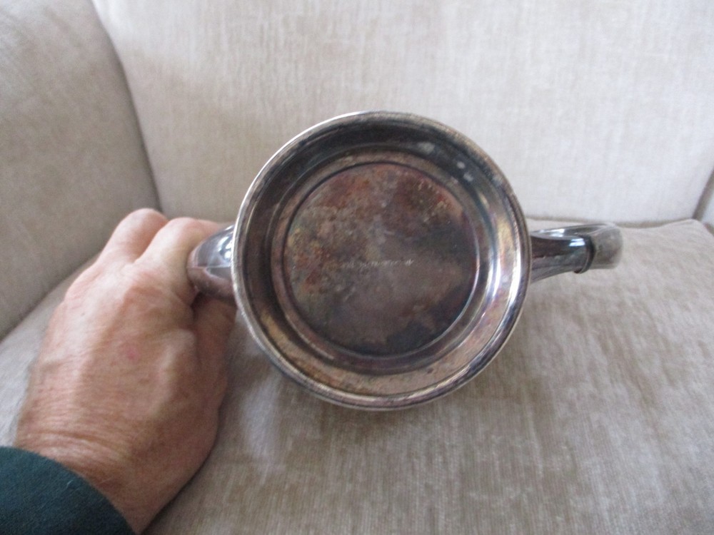 Vintage Tarnished Silver Plate Tea Pot Home Decorators Inc