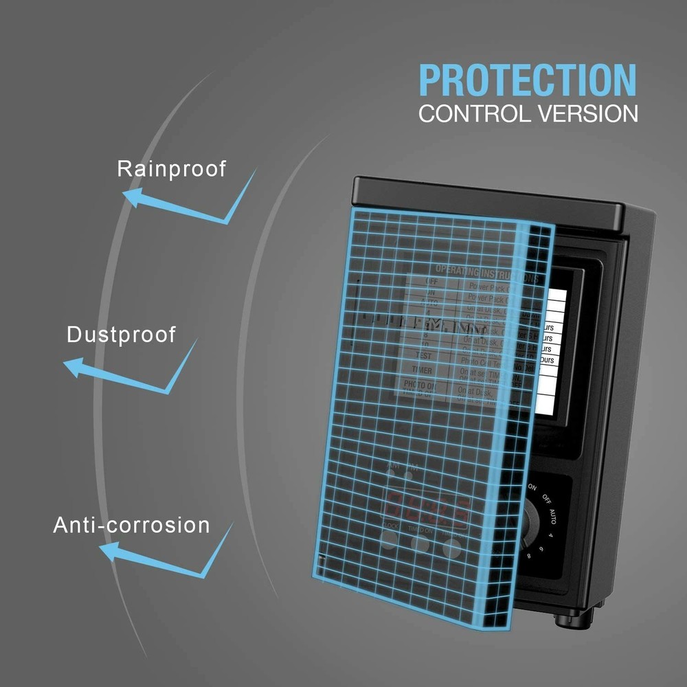 GOODSMANN Low Voltage Transformer 200 Watt with Timer, Photo Eye Sensor