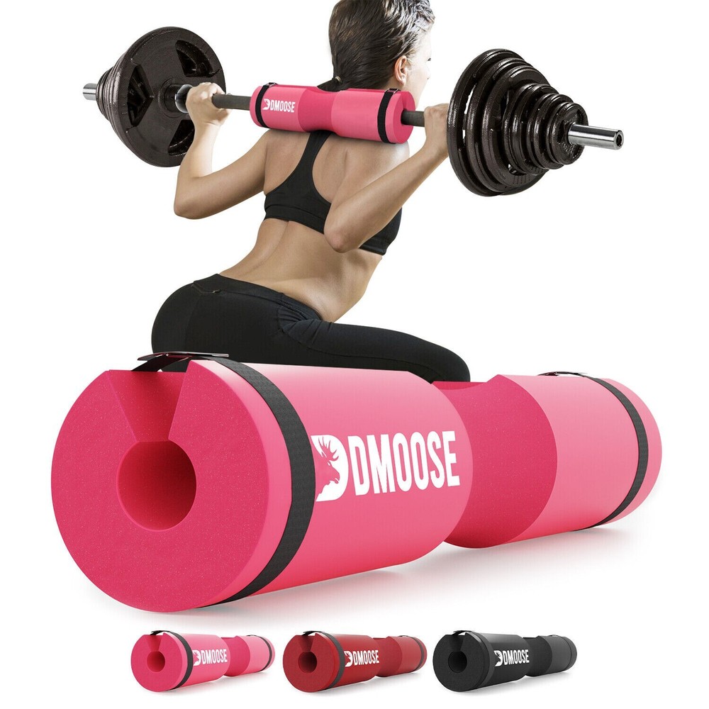 DMoose Olympic Barbell Pad, Hip Thrust Squat Pad with two straps Weightlifting