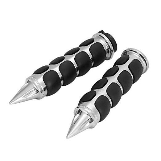 1 Pair Hand Grips Chrome Black-C