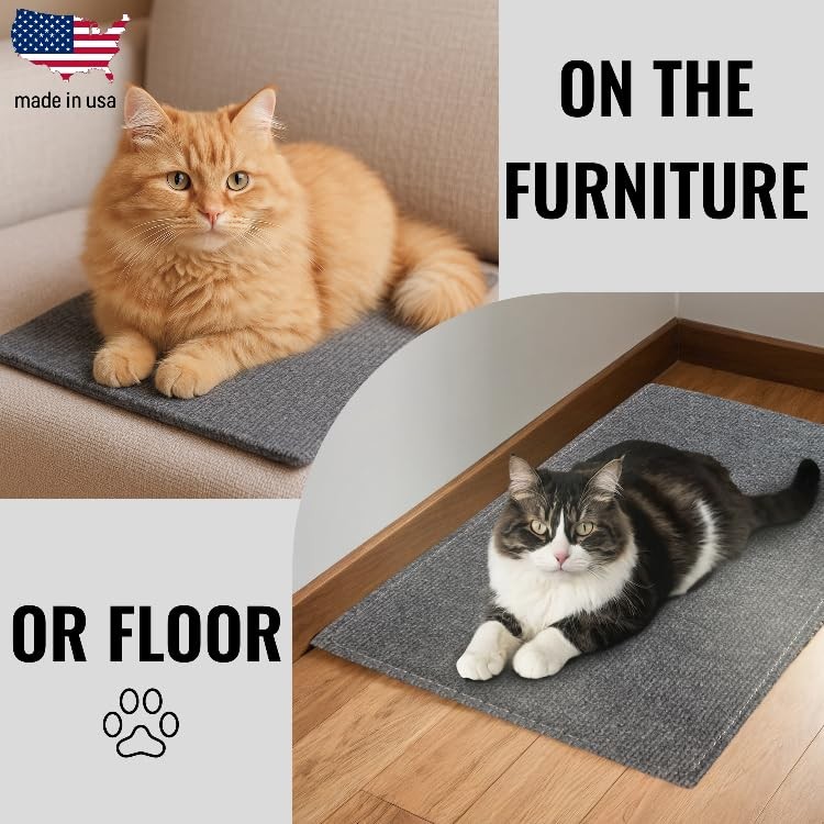 Wall Cat Scratcher – Stops Wall & Corner Scratching – Double-Sided Carpet Wal...