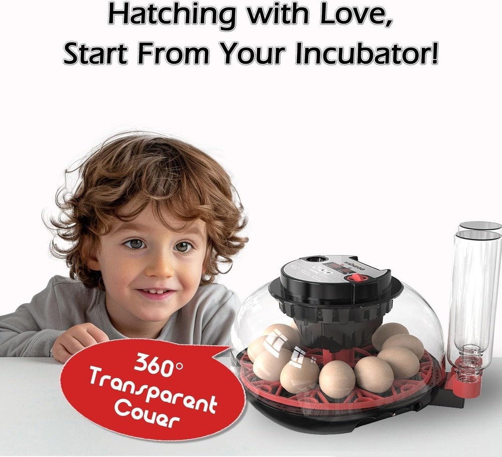 Smart Chicken Incubators for Hatching Eggs with Automatic Turner Small Poultr...
