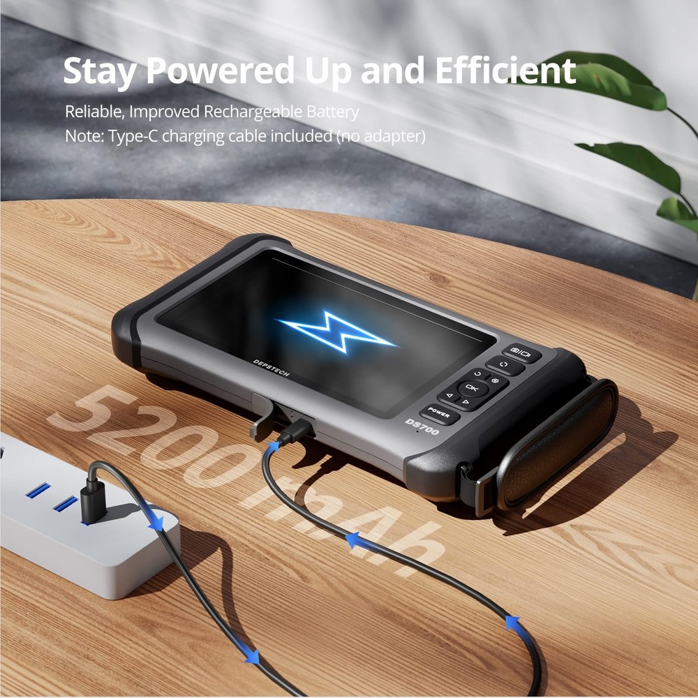 Endoscope, 7'' IPS Screen Borescope Camera with Light, Triple-Lens Inspection...