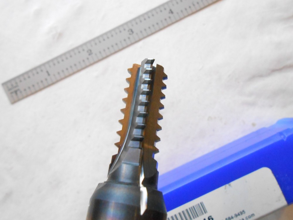 NEW SCT USA 5/8-16 TPI, INTERNAL & EXTERNAL 4 FL. SOLID CARBIDE HEAD THREAD MILL