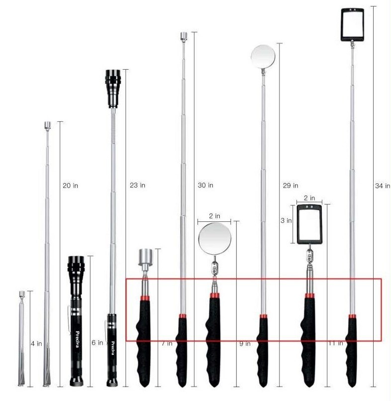 5 pcs Magnetic Telescoping Pickup Tool w Bag