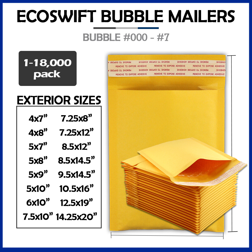 Kraft Bubble Mailer Padded Envelope Shipping Bag Self Sealing 1000 500 250+ more