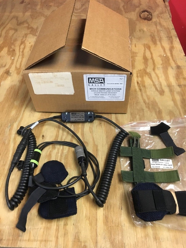 PRC148 PRC6809 MSA GALLET MICH SINGLE MBITR SORDIN SYSTEM w Low Noise Headset