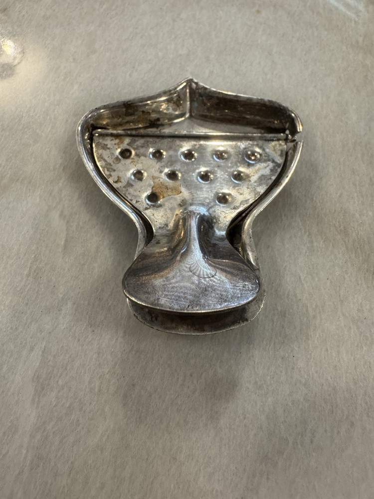 Vintage Lemon Wedge Tea Bag Squeezer Press Silverplate?