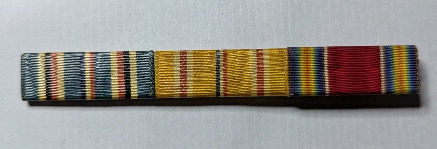 WW2 US Navy / USMC Ribbons - Am Campaign - Pacific Campaign - WW2 Victory - PB X
