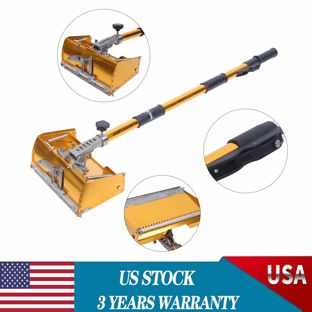 10" Drywall Taping Tools Flat Finishing Box Set w/ 40''-64'' Extendable Handle