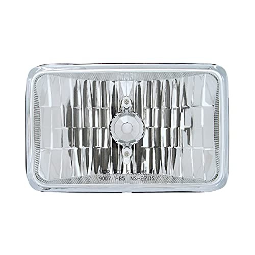 31390 4” x 6” Crystal Rectangular Glass Lens Headlight, Rugged Anti High Beam