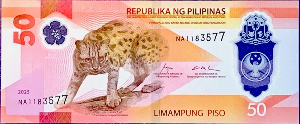 2025, PHILIPPINES Central Bank 50 PESOS POLYMER NOTE, UNC +++