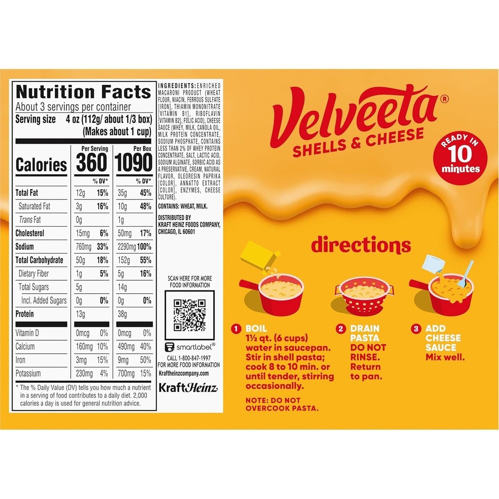Shells & Cheese Queso Blanco Shell Pasta & Cheese Sauce, 12 Oz Box