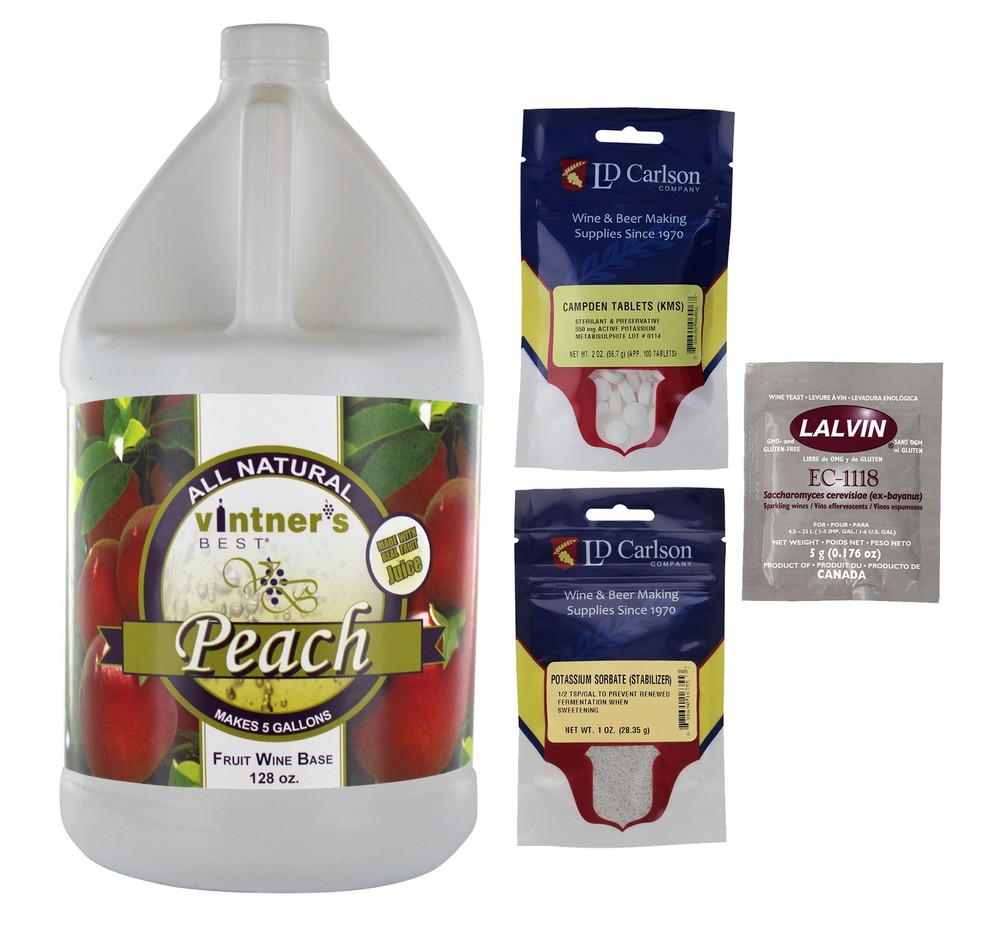 Peach Wine Base Complete Kit