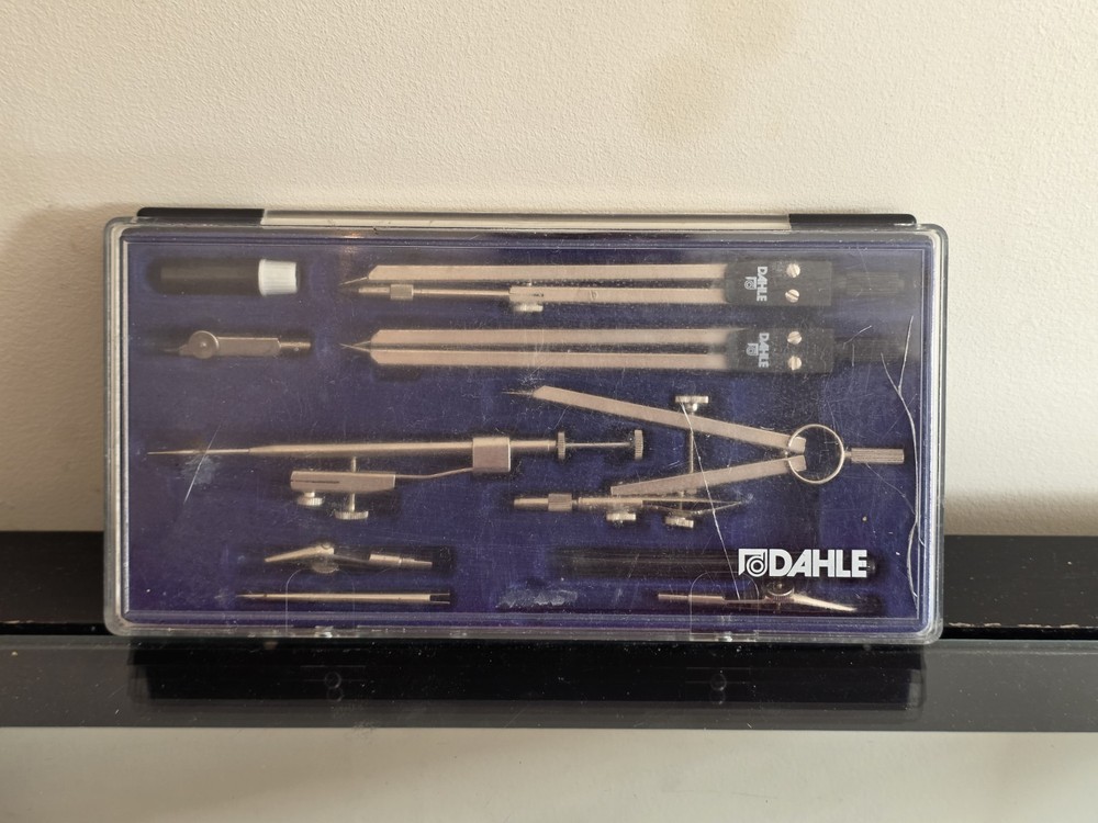 DAHLE Technical Drawing Compass Set Geometry Drafting Instruments Boxed