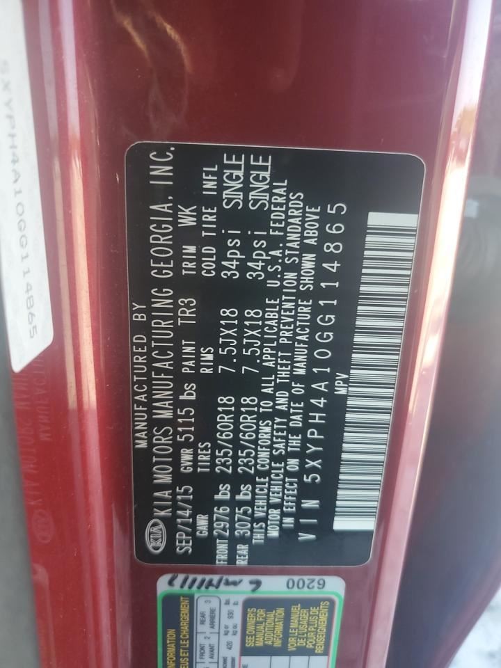 SORENTO 2016 Glove Box 4862152