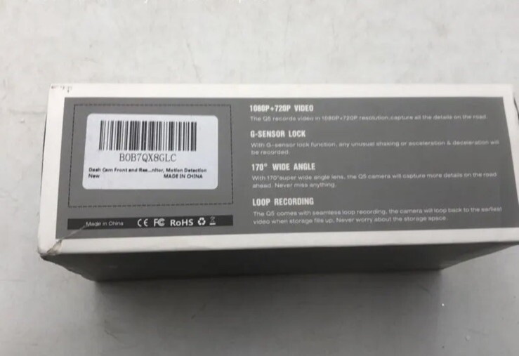 Dual Channel Dash Camera 1080P+720P Loop Recording G-Sensor Lock Front Rear New