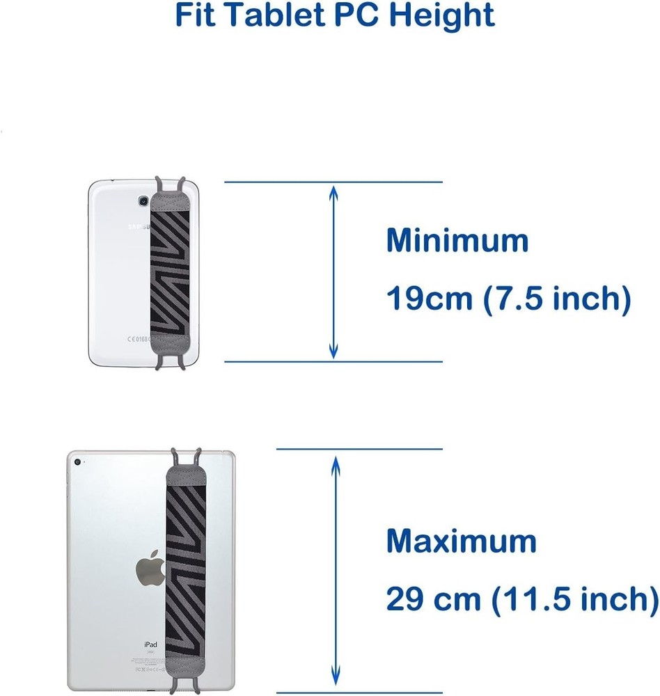 Security Hand Strap Holder with Silicon for Tablets, Compatible with Ipad P