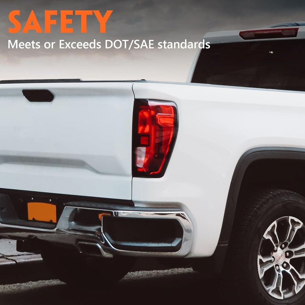 Tail Light Assembly Compatible with GMC Sierra Right/Passenger Halogen