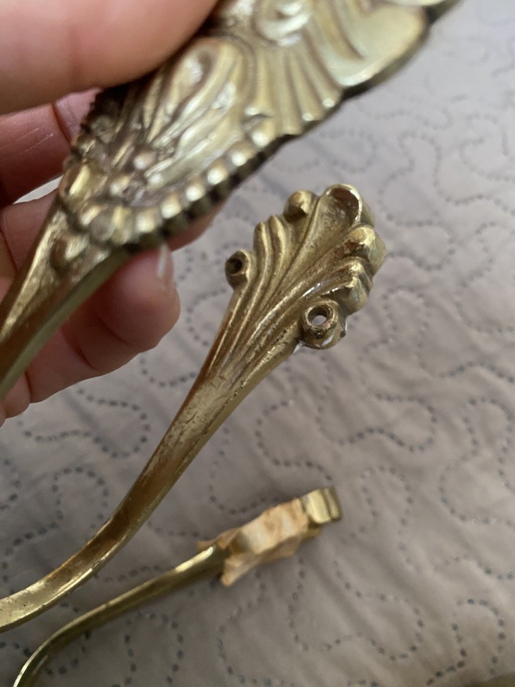 Vintage Brass Curtain Tie Backs Hooks