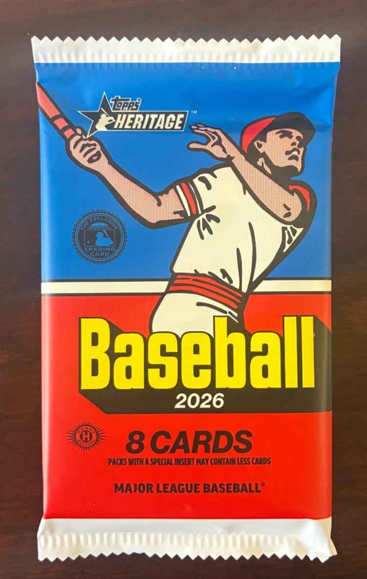 2026 Topps Heritage Baseball HOBBY PACK (8 Cards)