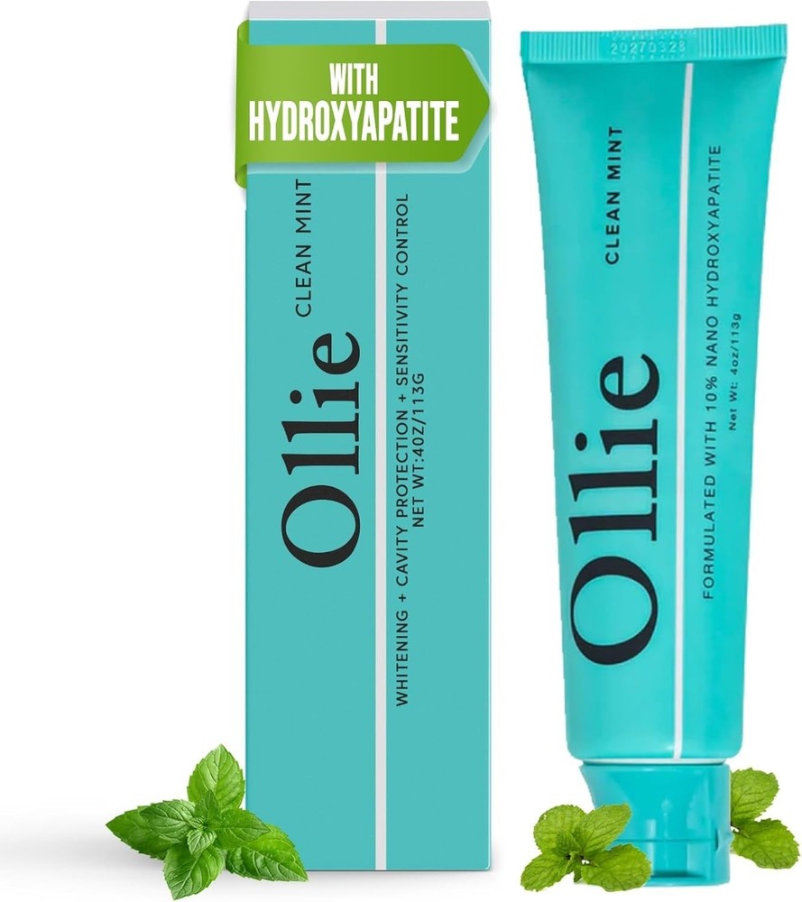 Clean Mint Nano Hydroxyapatite Toothpaste for Teeth Whitening, 10% Hydroxyapa