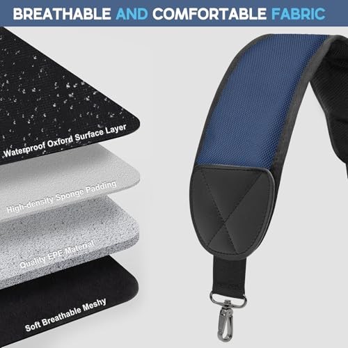 Golf Bag Strap Replacement Golf Bag Shoulder Strap Single Padded Shoulder Blue